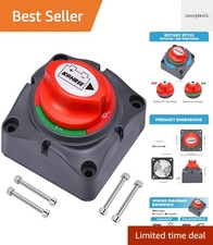 Battery Disconnect Switch 12V, 12V-48V Battery Shut Off Kill Isolator- Waterp...