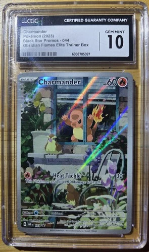 Pokémon CGC 10 Pristine Charmander Promo Holo 044 Sv: Scarlet & Violet 2023 Card