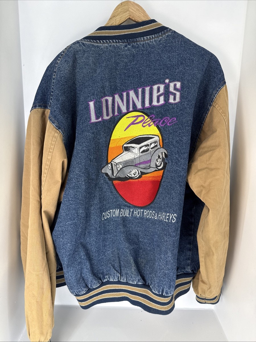 Custom Hot Rod Shop Denim Jacket, Lonnies Place Hot Rods and Harleys, Mens Large
