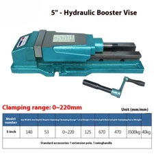 6-inch Vise CNC Flat Jaw Vise Table Milling Machine Powerful Hydraulic Fixture