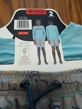 Boys Swim Shorts  Top Blue 30 UPF Size 10-12 New Spyder