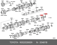Genuine OE ring, shaft snap for output, 9052028009 for Toyota 90520-28009