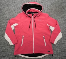 Dickies Storm Jacket Womens Large Pink Drawstring Hem Hooded Softshell Work Coat