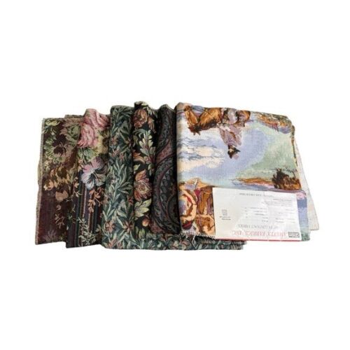 Vintage Tapestry Fabric Bundle of 10 Pieces - Picture 1 of 13