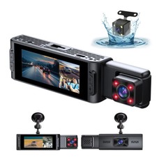 WiFi Dash Cam Triple Screens Recorder HD 1080P Dash Cam WiFi GPS Parking Monitor