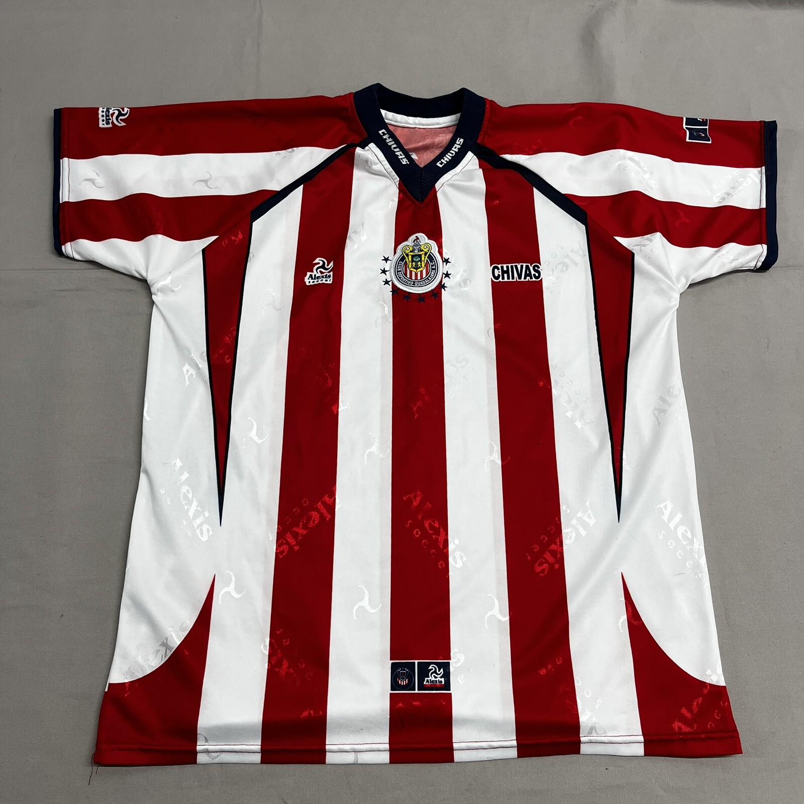 Vintage Club Deportivo Guadalajara Chivas Soccer Jersey Mexico Tolteca Large