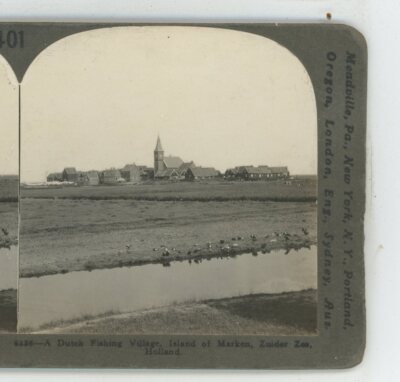 Dutch Fishinig Village Island Marken Zuider Zee Holland Keystone Stereoview