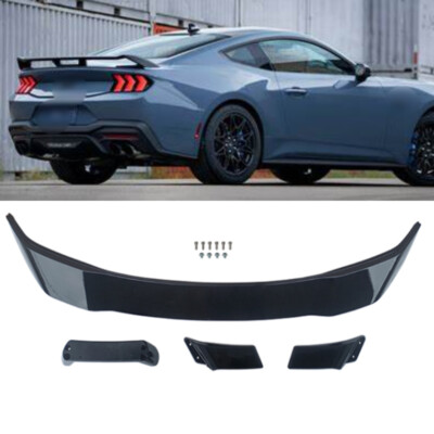 For 2024-25 Ford Mustang GT Performance Rear Trunk Spoiler Wing ABS Glossy Black