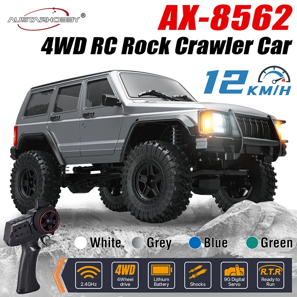 Vehículo de coche RTR AUSTARHOBBY AX-8562 4x4 2,4 G 12 km/H velocidad RC Rock Crawler 1/18 Foto 2 de 4