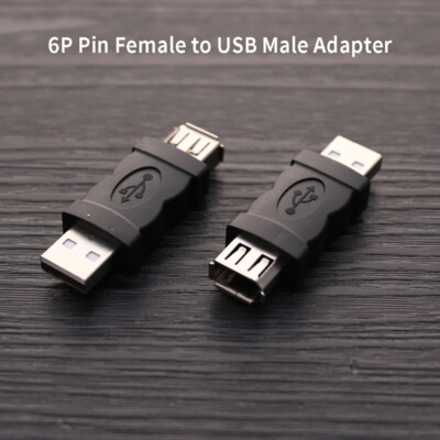 Tragbarer Firewire IEEE 1394 6P Pin Buchse auf USB Stecker Adapter Konverter DE