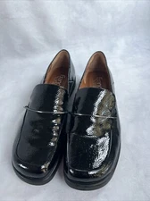 Franco Sarto Bocca Bling Patent Black Patent Loafer Flats Size 7 Medium Women