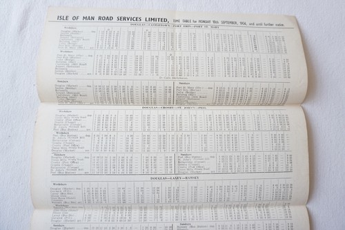 Estilo póster horario ferroviario Isla de Man septiembre 1956 - Imagen 4 de 6