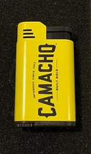 NEW Bold Yellow Camacho Cigars Scorpion Logo Single Jet Torch Lighter