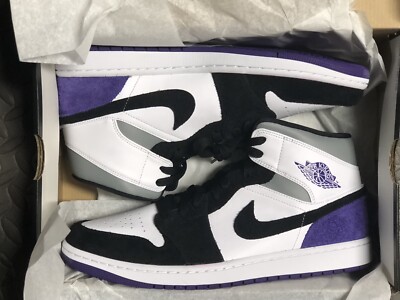 Nike Air Jordan 1 Mid SE Men's 11 Varsity Court Purple Shoes