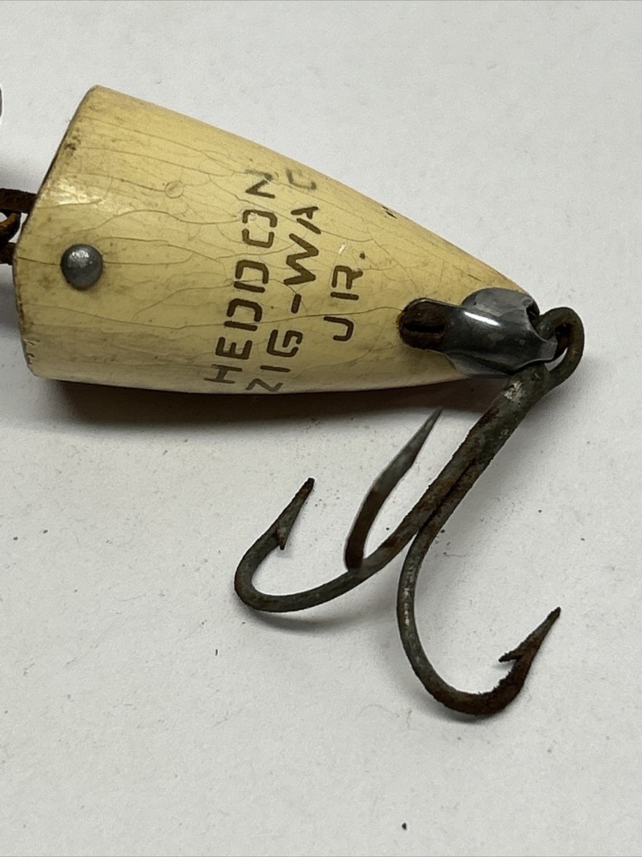 Vintage Wooden Heddon Zig-Wag Jr., Jointed Fishing Lure