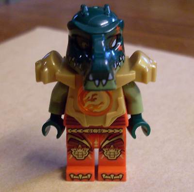 Lego Legends of Chima - Cragger - Fire Chi Figur (Krokodil rot Krager Feuer) Neu