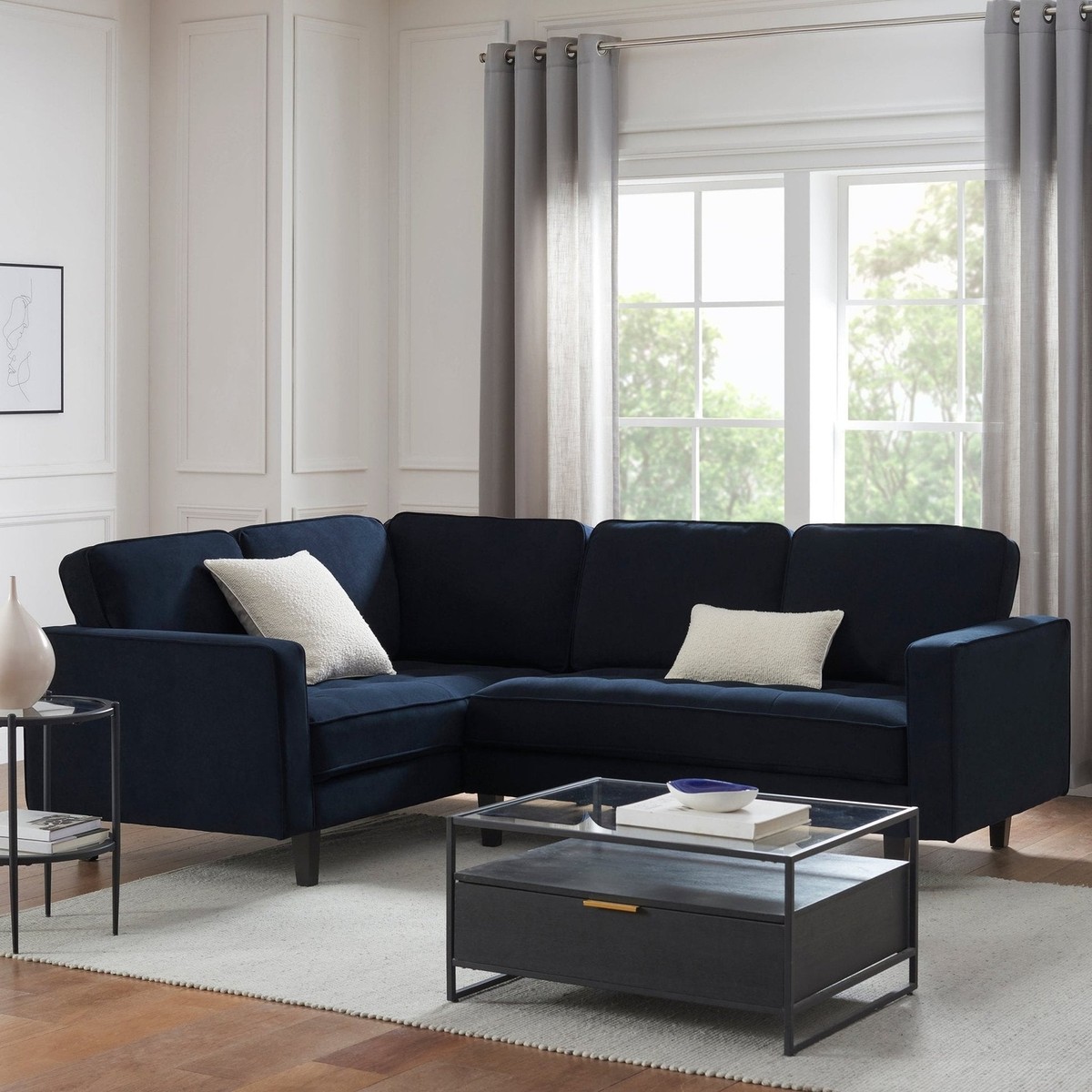 Dark Navy Blue Sectionals
