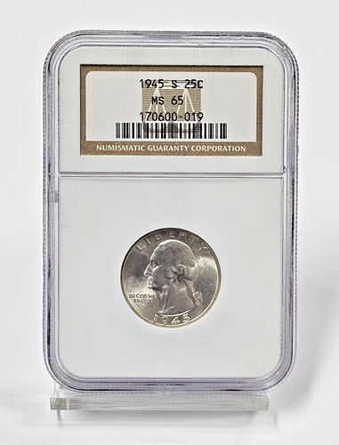 1945- San Francisco Washington Quarter NGC Graded Uncirculated MS65