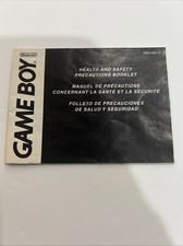 Nintendo Gameboy Health And Safety Precautions Booklet Manual Only