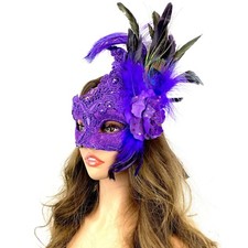 Masquerade Party Mask Feather Venetian Halloween Mardi Gras Costumes Ball Masks