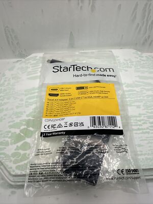 StarTech.com CDPVGDVHDBP USB-C Multiport Adapter - 3-in-1 USB C to HDMI, DVI or