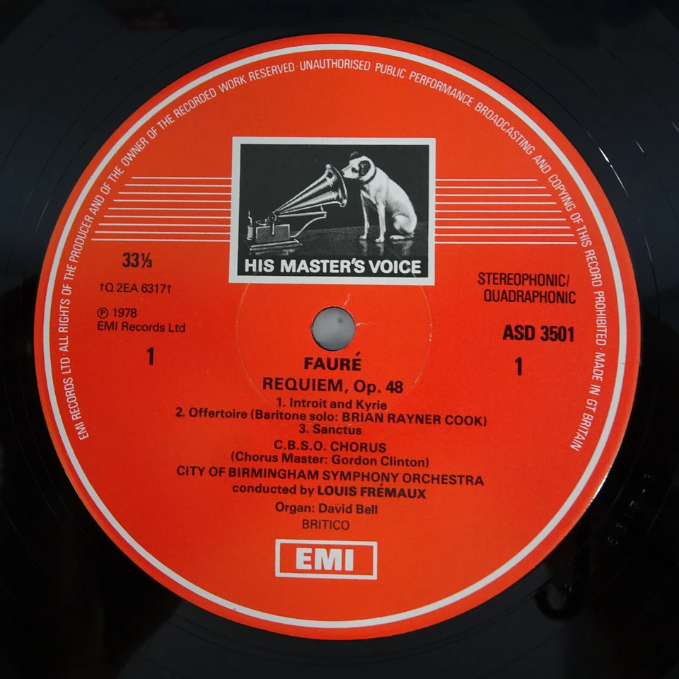 ASD 3501 ED1 Faure Requiem Norma Burrowes Louis Fremaux Quad EMI NM/EX - Image 4 of 4