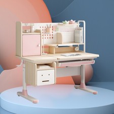 Wooden Children Study Desk Ergonomic Multi Function Height Adjustable