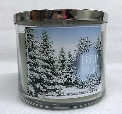 1 Bath & Body Works FRESH BALSAM 3-Wick Scented 14.5 oz Candle