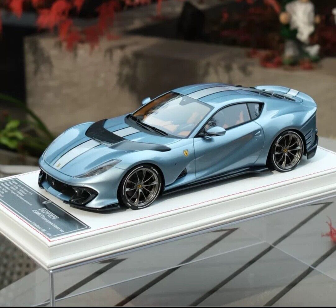 Ferrari 812 Competizione (Light Blue/ White Stripe)[Davis