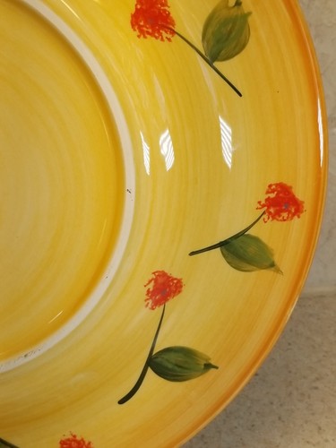DARIO FARRUCCI Designs 11 3/8" Dinner Plate Multi Color Floral Design EXCELLENT! - Picture 6 of 7