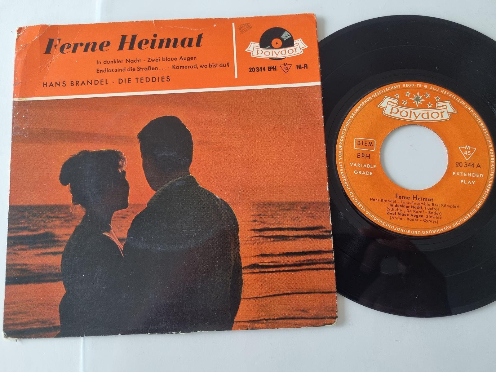 7"" Single Hans Brandel/ Die Teddies - Ferne Heimat Vinyl EP Germany
