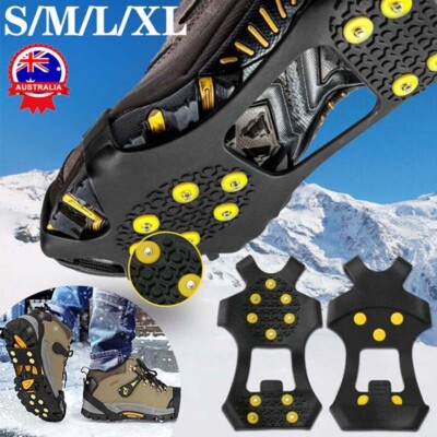 Ice Grippers Foot Spikes For Snow 10-Stud Ice Cleats Crampons