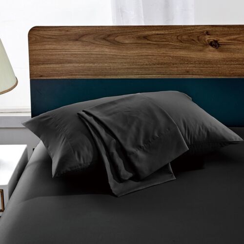 Black Pillowcases Queen Size 2 Pack - Pillowcase Set - Envelope ...