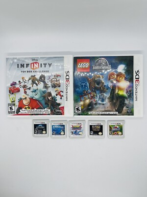 Nintendo 3DS Games Lego Jurassic World Sonic All-Stars Racing Gem Smash Lot of 7