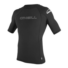 Used O'Neill Basic Skins Short Sleeve Rash Guard, Black, Size: Small