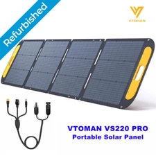 VTOMAN VS220 Pro Portable Solar Panel 220W 48V, 23% Efficiency Foldable