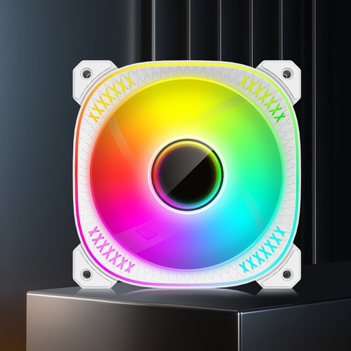 PC Case Fan 120mm Cooling Fan 5V 3Pin ARGB Addressable RGB Fan(White Reversed) - Afbeelding 9 van 12