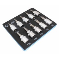 "Satra 3/8\" Torx SteckschlüSsel-Satz, Lang 50 Mm Sw: T10-T50"
