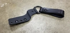 Kydex Dangler with leather loop to fit most kydex sheaths (Bk)