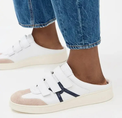 Veronica Beard Reagan Women s Mules Sneakers Lily/ Eclipse White Leather US 6