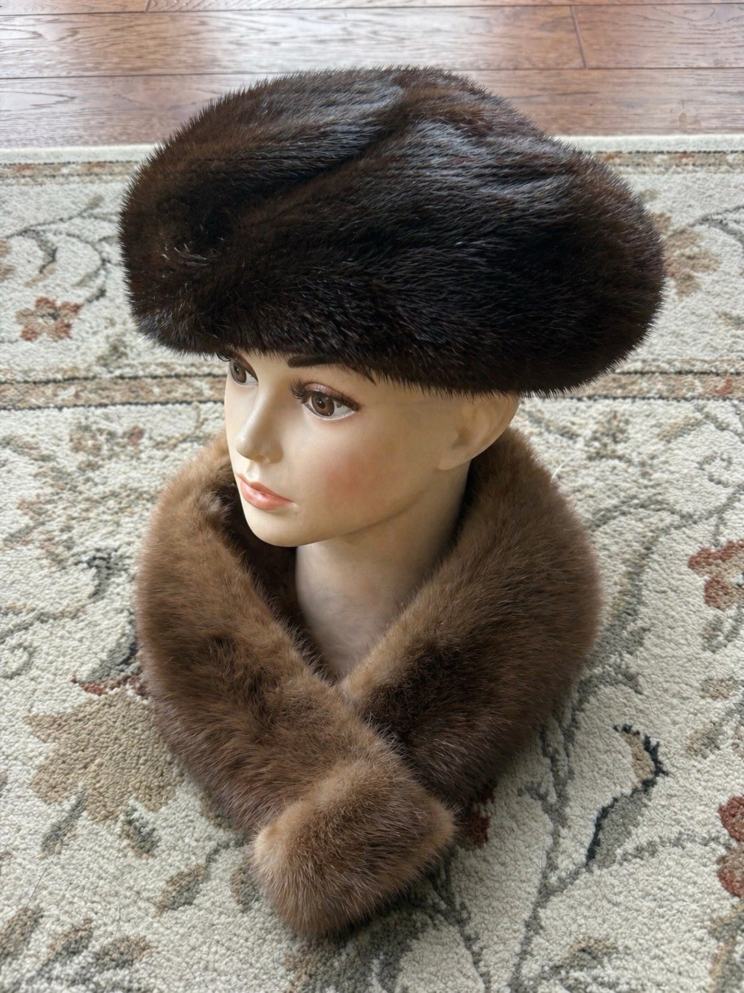 Vintage 1950’s Mr. Joseph’s Mink Hat And Mink Scarf