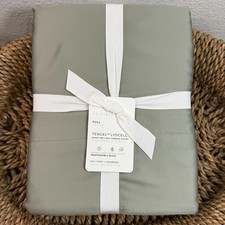 POTTERY BARN 320 THREAD COUNT TENCEL LYOCELL SHEET SET, FULL  EUCALYPTUS