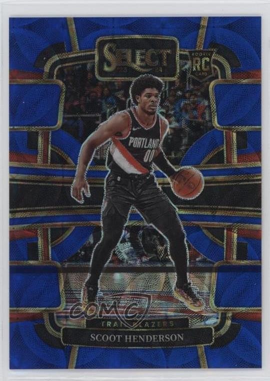 2023-24 Panini Select Concourse Blue Scope Prizm 18/249 Scoot Henderson #77 02v3