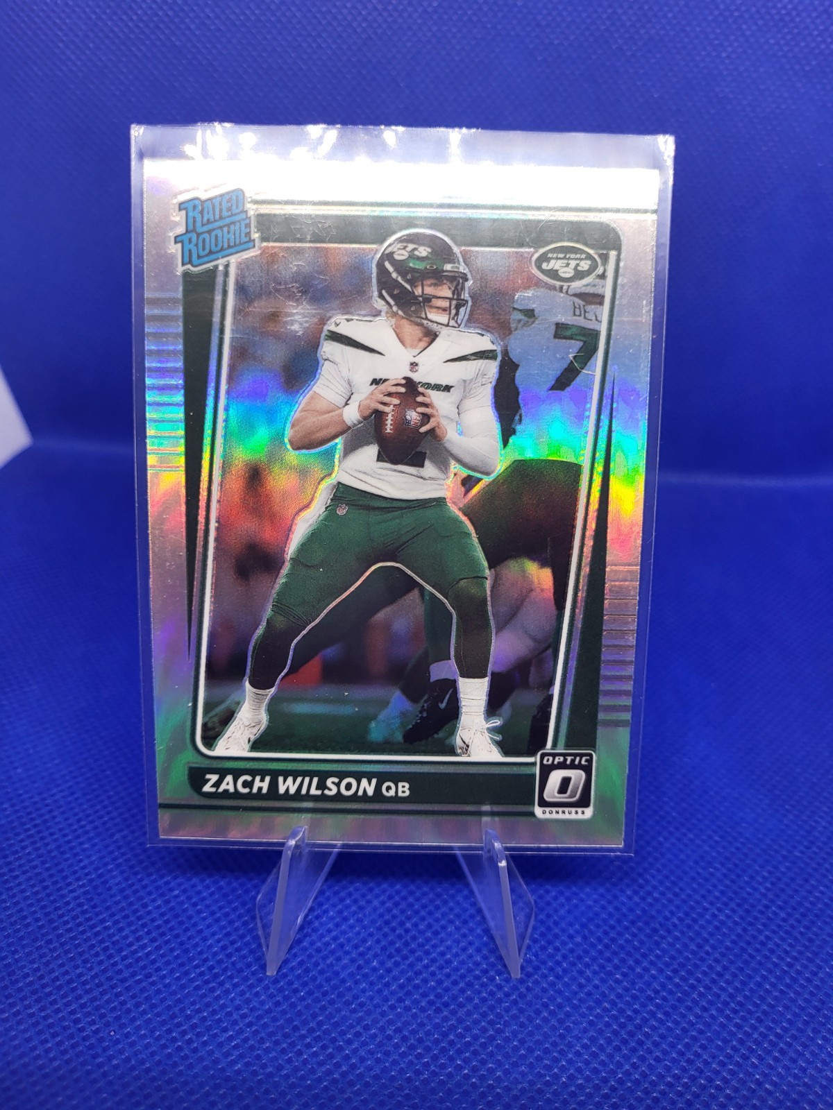 2021 ZACH WILSON Donruss Optic Rated Rookie Silver NY Jets No. 202 