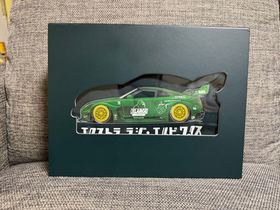 #ad MINI GT Nissan LB Silhouette WORKS GT R35 X LARGE Ver. Green Limited T Shirt Set $361.00