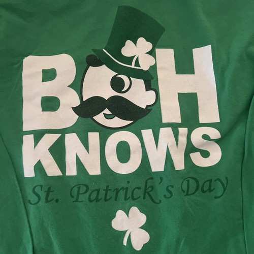 BOH KNOWS St. Patrick's XL Men’s Long Sleeve Shirt. 100% Cotton. Kelly Green. - Picture 11 of 24