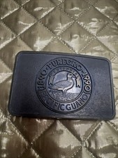 Vintage Puregro Pacific Guano Brass Belt Buckle Centennial 1890 1990 Celebration