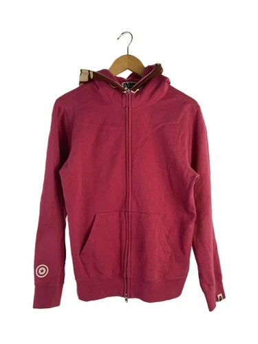 A BATHING APE (BAPE) Felpa con cappuccio zip A BATHING APE rosa M usata