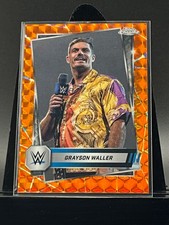 2025 Topps WWE Chrome Orange Geometric Grayson Waller 1/25 Card