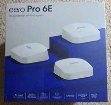 BRAND NEW  Sealed Eero Pro 6E Tri-Band Mesh Wi-Fi System 3-Pack - S010311